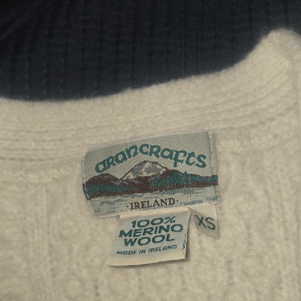 Aran Crafts Cream Wool Cardigan